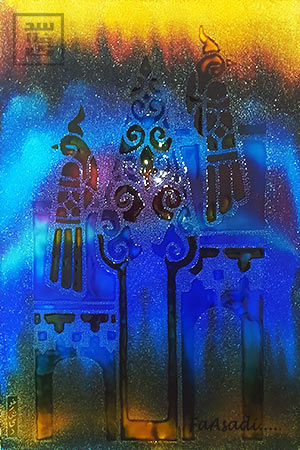 painting on glass | faasadi art.